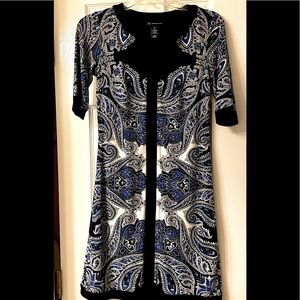 INC paisley slimming tunic dress
